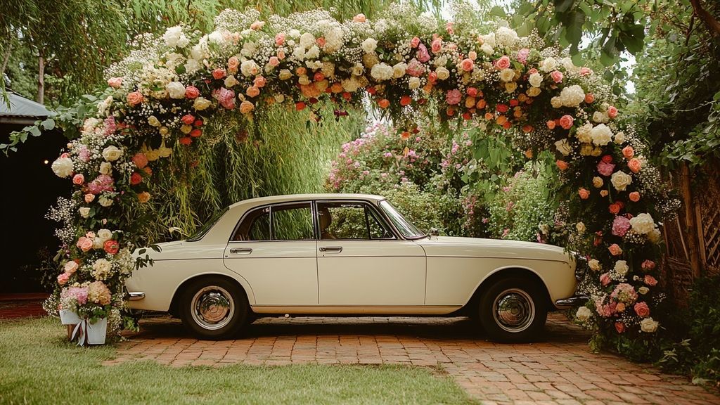 Décoration et présentation des voitures de mariage