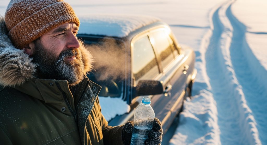 Tempête de neige : Comment ce père de famille s'est sorti d'un fossé avec une simple bouteille d'eau