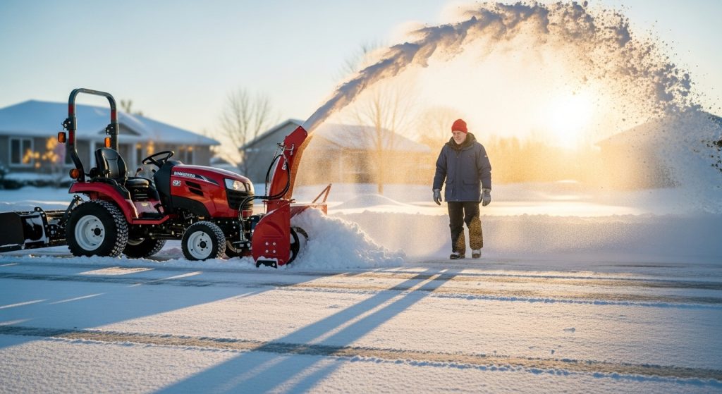 Ce Tracteur Compact Révolutionne le Déneigement des Particuliers