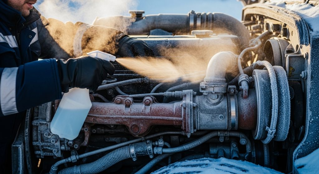 Le Liquide Magique Qui Démarre Votre Moteur Diesel à -15°C Instantanément